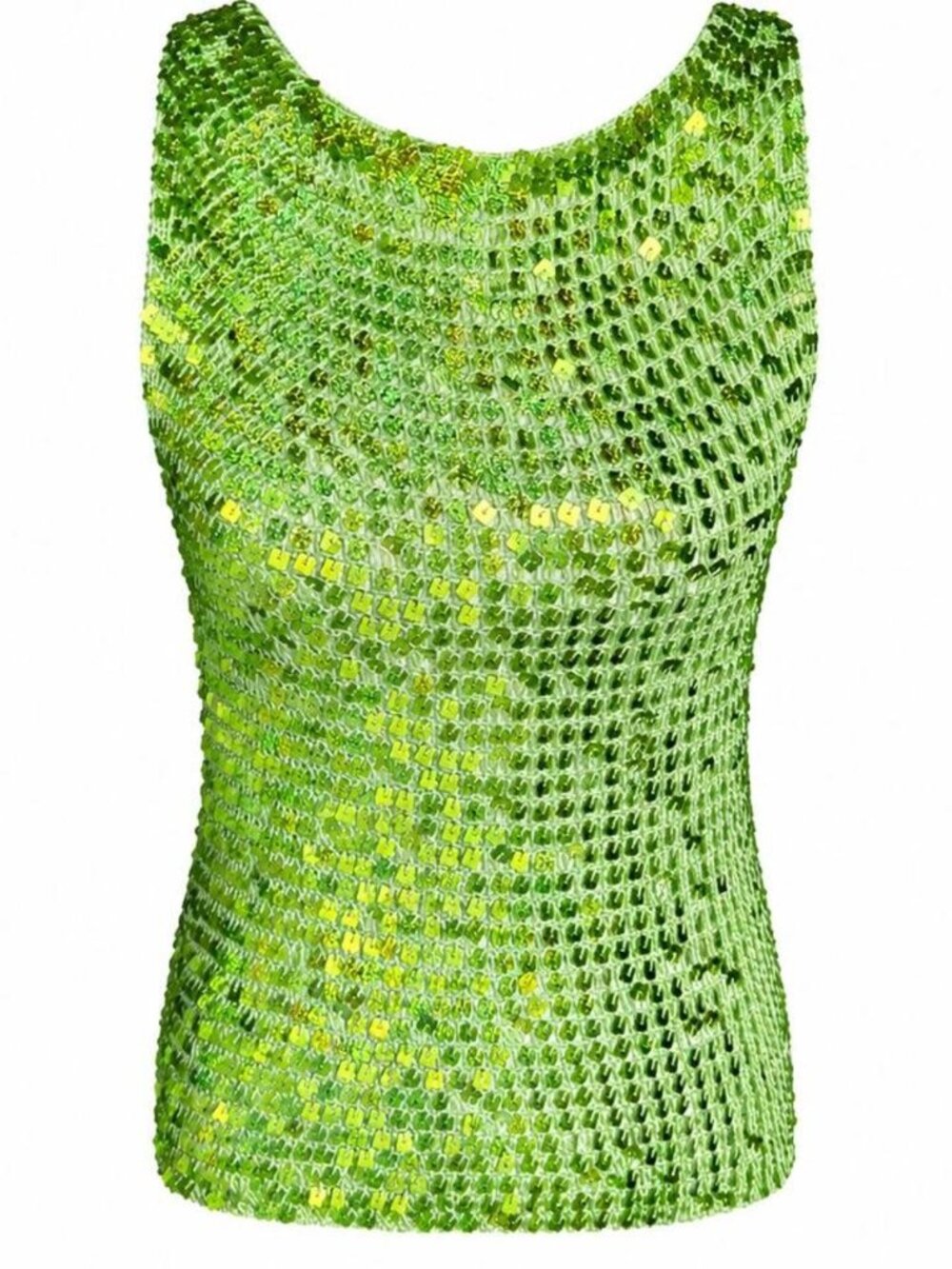 Rare colorway vintage green sequin crochet top in excellent condition